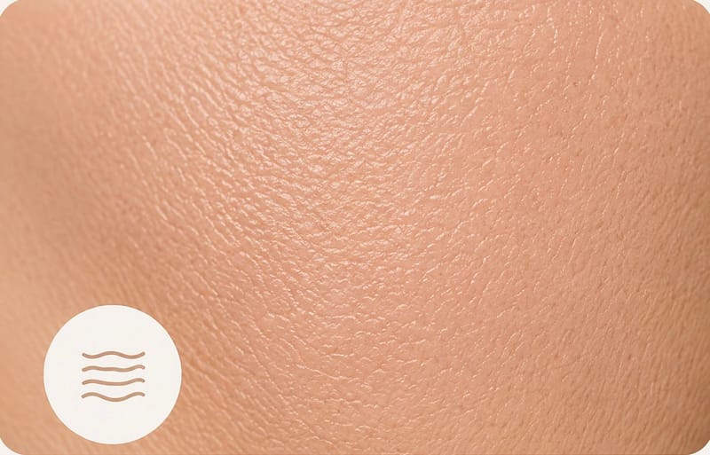 Close-up of smooth, refined skin texture